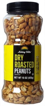 Ashley Hills - Dry Roasted Salted Peanuts 15oz