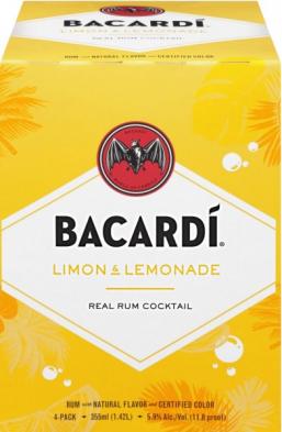 Bacardi Limon & Lemonade RTD 355ml Cans (355ml can)