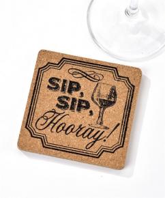 Gift Craft - Cork Coasters - Cheers & Assorted Sayings